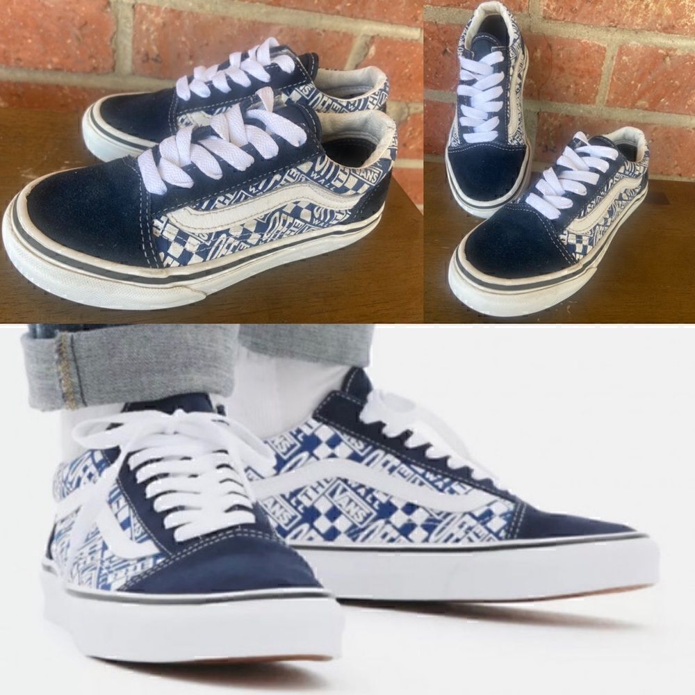Vans Kids Logo Repeat Old Skool Off the Wall Size 13